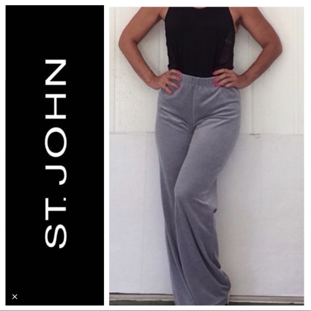ST. JOHN SPORT VELOUR LOUNGE SWEAT PANTS SIZE SMALL